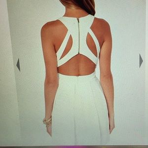 White dress with cut outs in back